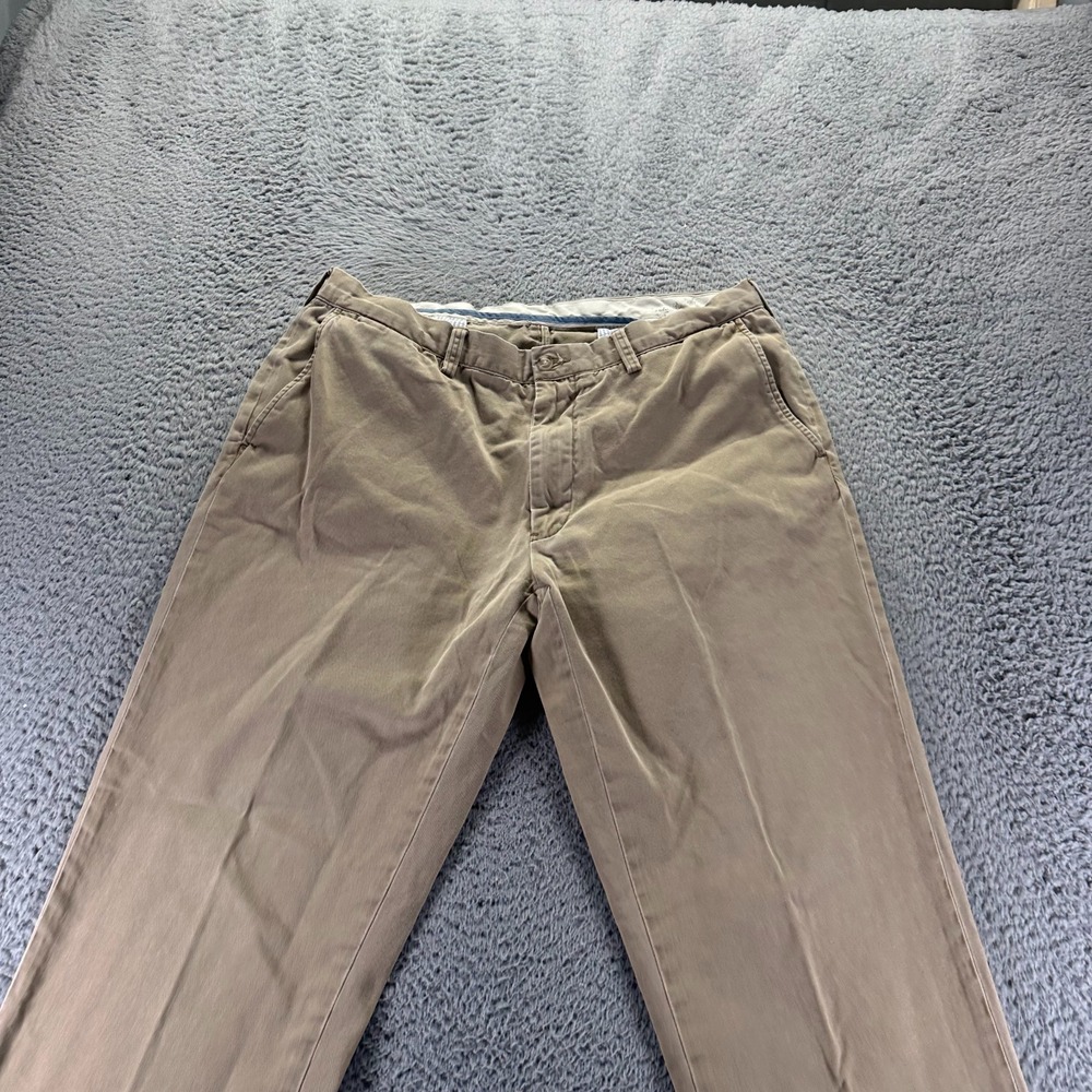 Polo Ralph Lauren Pant Mens 36x30 Brown Cotton Chino Straight Business Office - Picture 2 of 10